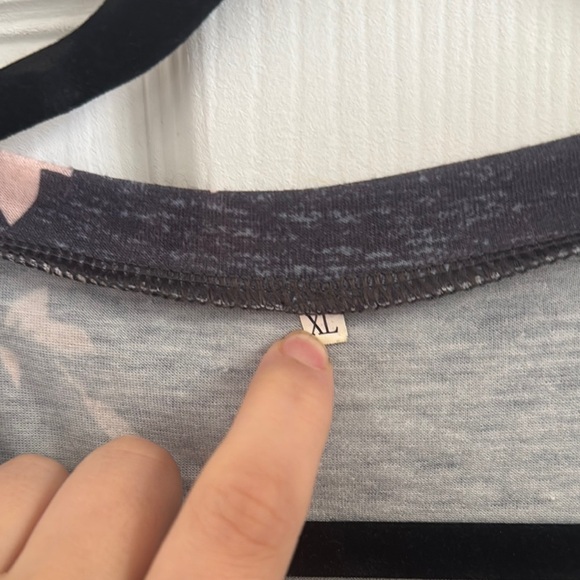 Floral Women's Top - Pink and Blue - Picture 3 of 6